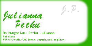 julianna petku business card